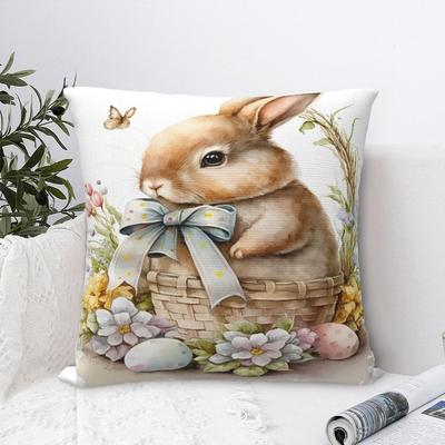 Huse Pernă Decorative Primăvară Paște Flori Perne pentru Canapea Ouă Iepuraș Față Pernă Personalizată