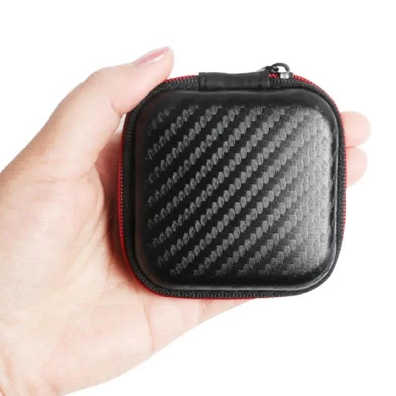 Mini Portable Earphone Case Headphones Bags USB Cable U Disk Storage Carrying Hard Bag for KZ Xiaomi Samsung Wired Headset Box