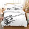 Rock Guitar Bedding Set Single Twin Full Queen King Size Polyester Bedroom Duvet Cover Aldult Kids Comforter Quilt Cover Set