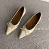 Fashion Bailamos Spring New Women Flats Fashion Pointed Toe Shallow Slip On Dress Shoes Low Heel Single Shoes Ballet Shoes Mujer