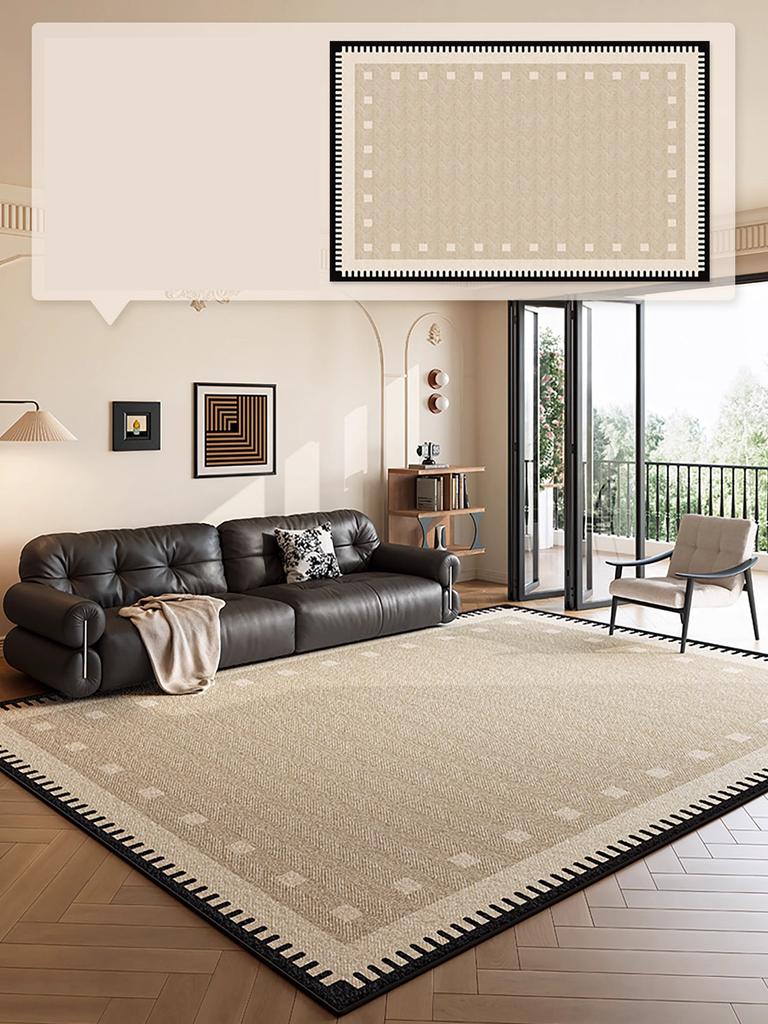 Modern Simple Living Room Carpet Advanced Geometric Pattern Bedroom Rug Large Area Light Luxury Home Decoration Coffee Table Mat