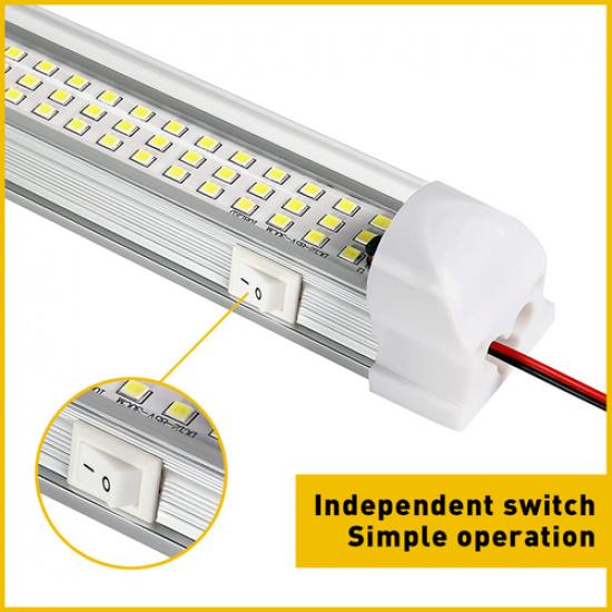 2X 108 Interior Light LED Strip Van Bar Car Bus Caravan ON/OFF Switch 12V 12VOLT