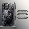 Crow pattern tempered glass mobile phone case suitable for iPhone 17/16/15/14/13/12/11Pro Max all-inclusive anti-fall back cover