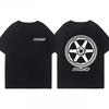 2026 New Wheel Hub Modification Family Matching Unisex Oversized T Shirt Car Wheel Back Graphic Jdm Streetwear Loose Cotton Tee