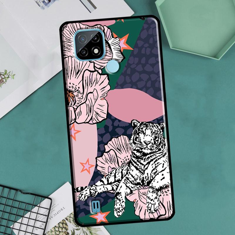 Vintage Leaves Flower For OnePlus 10 Pro 9 Pro 8T 9R Nord2 Case For Realme 9 8 Pro 8i 9i C35 GT Neo 2 3 Master
