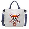 One Piece Canvas Bags Luffy Cartoon Anime Figures Print Shoulder Bag Outdoor Large Capacity Trendy Crossbody Handbag Gifts Poseable Articulated Scale