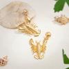 Ingemark Kreative Einzigartige Jakobsmuschel Flusskrebs Steckerohrringe für Damen Vintage Unregelmäßig Goldfarbe Metall Piercing Ohrschmuck Geschenke