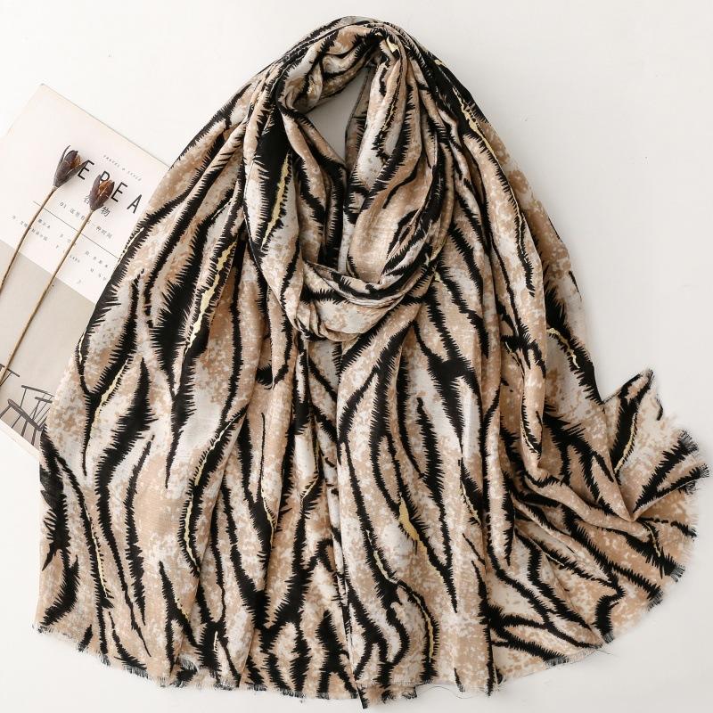 88*180Cm Fashion Women Zebra-Stripe Viscose Shawl Scarf Print Soft Lady High Quality Pashmina Stole Muslim Hijab Wrap