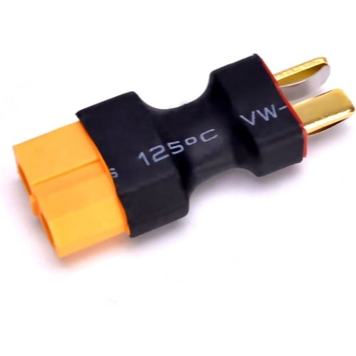 Boladge 2 Pairs T-Type Plug to XT60 Adapter Connectors, Male to Female Converter Adapter for RC LiPo Battery Chargers