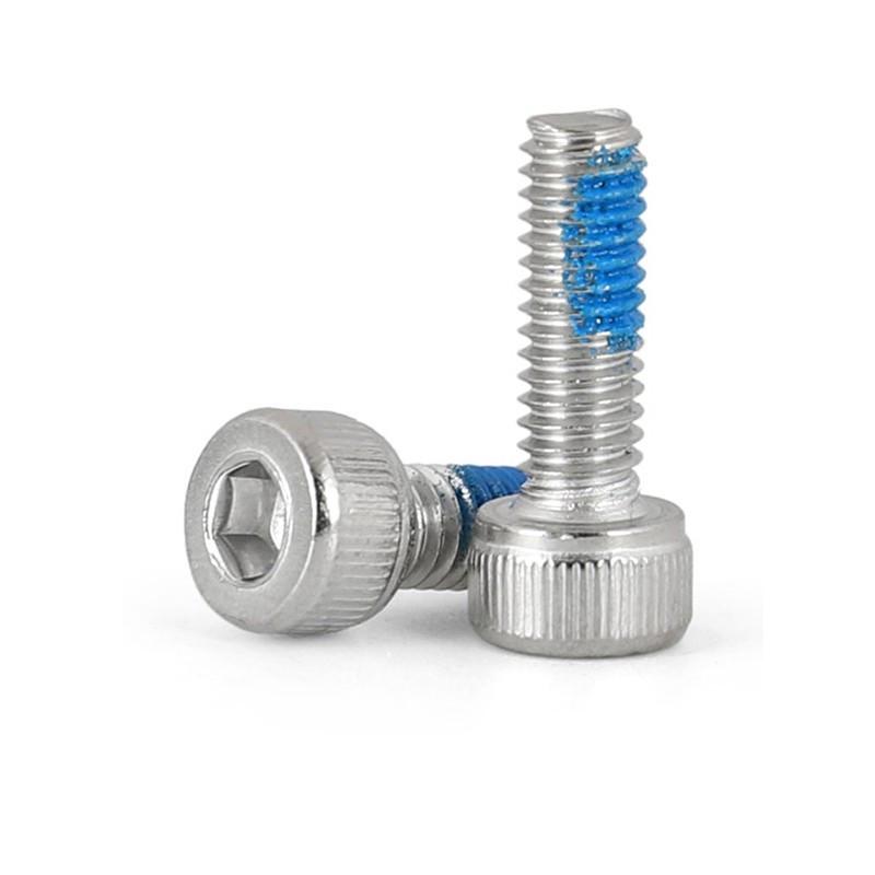 304 Stainless Steel Hex Socket Set Screw with Loctite Anti-Loosening Threadlocker, Sizes M2-M6