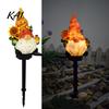 Seasonal Yard Ornaments Solar Garden Stake Light, Waterproof Christmas Outdoor LED Lamp with Warm Powered Path Lights Glow, Decorative