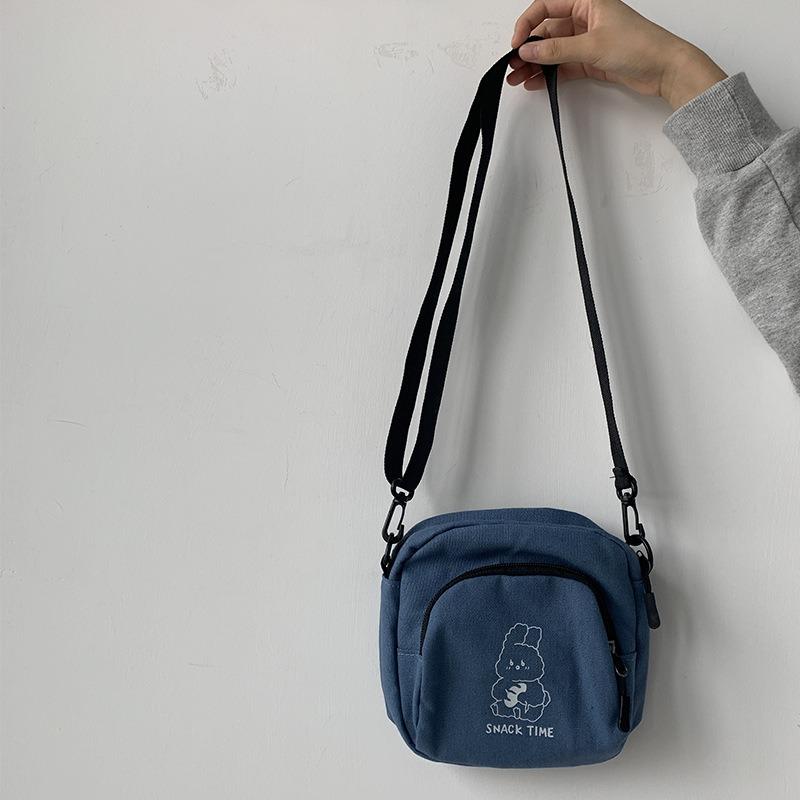 Cute Small Bag Female 2025 New Crossbody Bag Hundred with Cartoon Canvas Bag