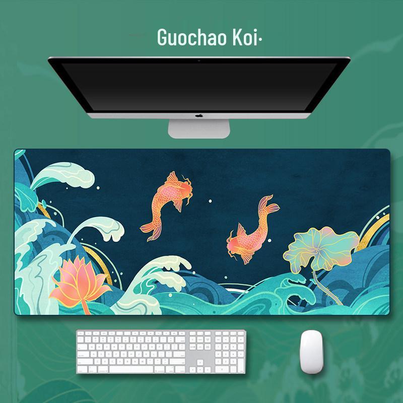 Extra Large Anime Esports Mouse Pad with Stitched Edges for Men and Women, Computer Desk Mat and Keyboard Pad