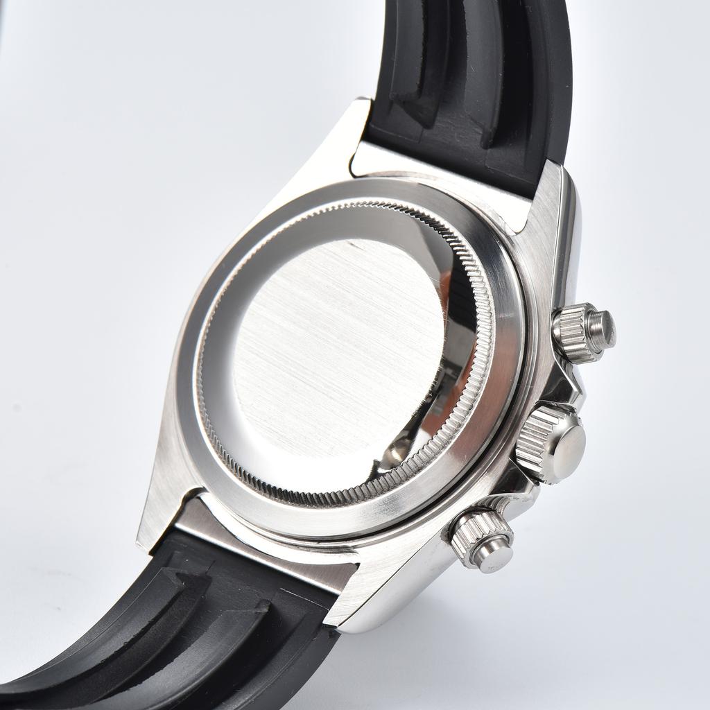 40mm Neue Herren Quarzuhren Saphir Luxus Chronograph Edelstahl Wasserdicht Herrenuhr Vk63 Uhrwerk 03