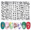 Japanese Nail Art Printing Template, Marble Christmas Snowflake Nail Art Printing Steel Plate