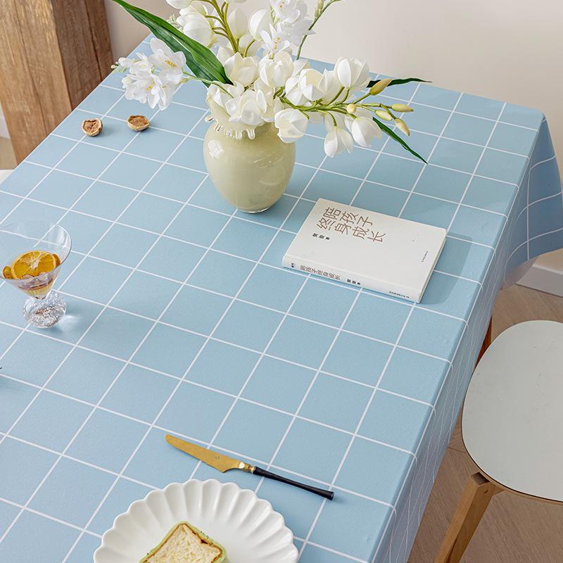 Vattentät Oljebeständig PVC-duk Bordskydd Dekorativ Matsalsbordsöverdrag för Hemmet Lättskött Tvättbar Bordsmatta