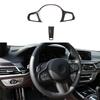 Carbon Fiber Look Steering Wheel Cover Trim For BMW 3 4 Series G20 G42 2019-2023