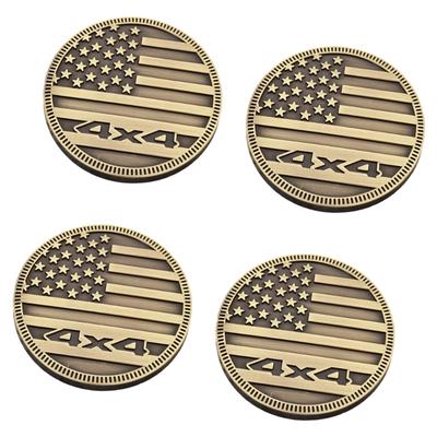 Car Body Fenders Rear Trunk Emblem Decal Metal 4X4 Flag Decoration Sticker Universal 3D Emblem Badge Sticker