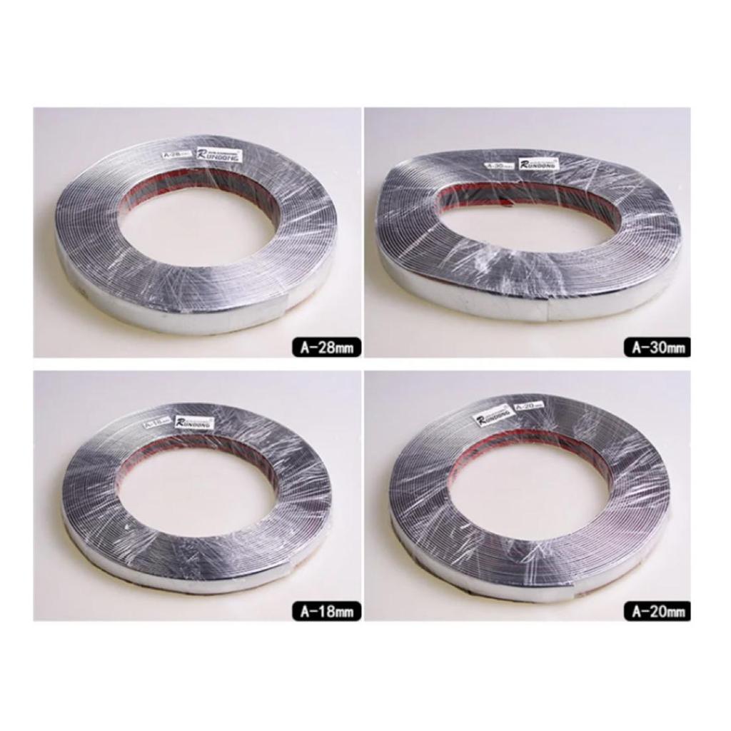 5M Car Chrome Styling Decoration Moulding Trim Strip Tape Auto DIY Body Bumper Protect Sticker 6mm 8mm 10mm 12mm 15mm 20mm 30mm