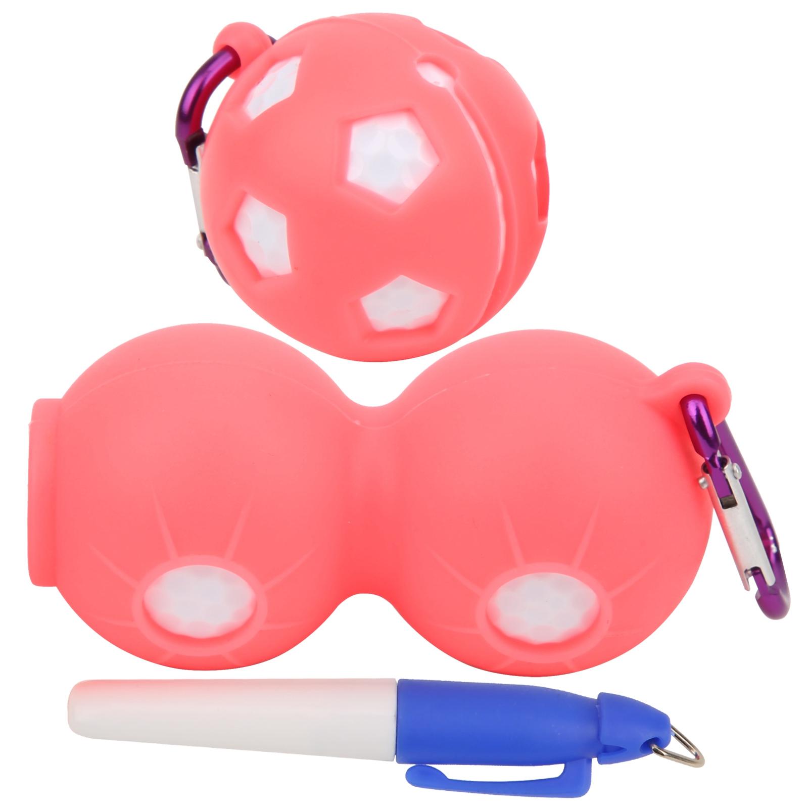 

Защитный чехол для мяча для гольфа Мягкий силиконовый держатель Сумка для хранения с кольцом для ключей Ручка для рисования линий