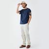 [L.L.Bean] Men's Japan Fit Carefree Unshrinkable Tee Henry with Motif, Short Sleeve, Japan Fit, Size M, Navy Blue 1912, Blue, 1000276345