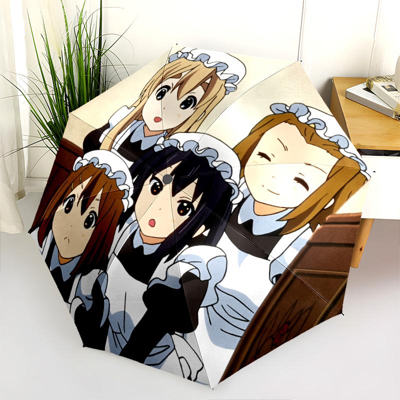 Maid Pattern, Automatic Folding Umbrella, Portable and Foldable Design, 8 Ribs, a Christmas or Birthday Gift.