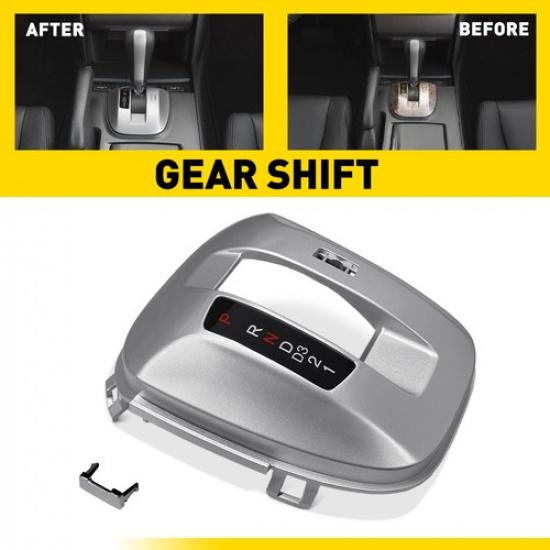 

Silver Center Console Gear Shifter Shift Plate For Cover Accord Honda 2008-2012