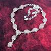 Rose Quartz Handmade Gemstone Necklace, 925 Solid Sterling Silver Necklace Antique Jewelry, For Thanksgiving