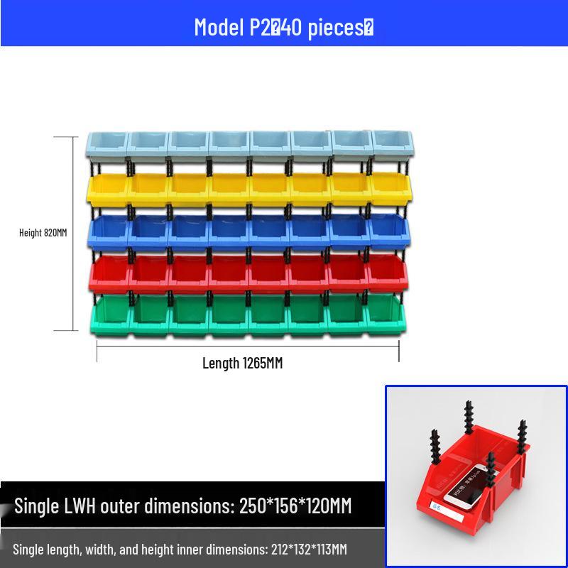 Plastic Component Storage Box with Adjustable Sections