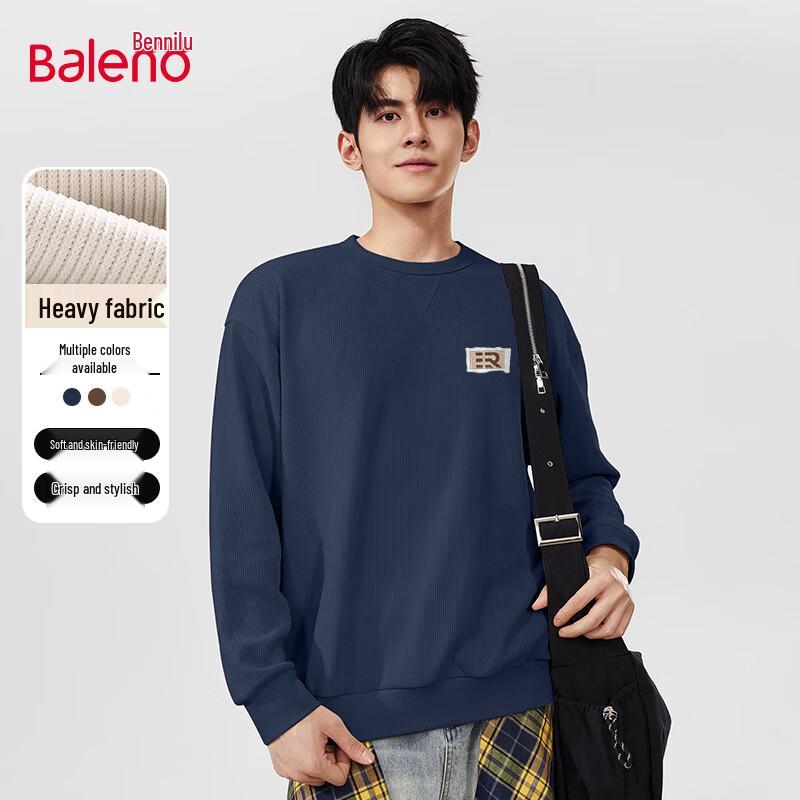Baleno Men's Heavyweight Loose Fit Round Neck Sweatshirt