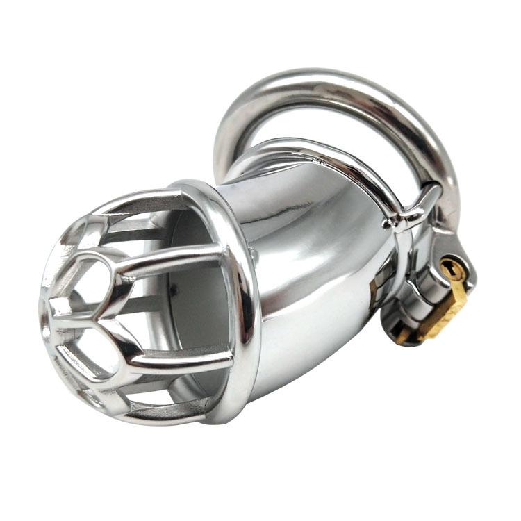 Men's Stainless Steel Penis Lock CB Chastity Lock Sex Toy Ball Stretcher Sissy Femdom Slave BDSM Urethral Chastity