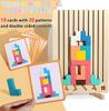 Holz Stapelspiel Tetris, Holz Puzzle Tetris 3D, Montessori Holzspielzeug Tetris 3 4 5 6 Jahre, Intelligenz Puzzle, Geschenk für Kinder, Denkspiel