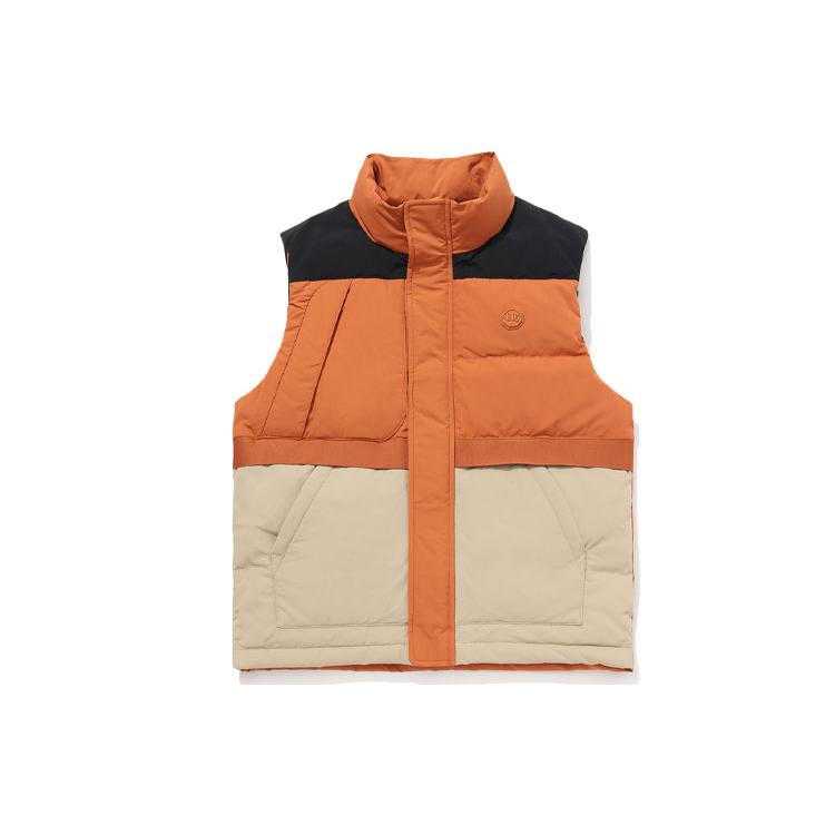 Li Ning Down Vests Men s Amber Brown Stand Collar Thickened Other AMRQ019-1 L