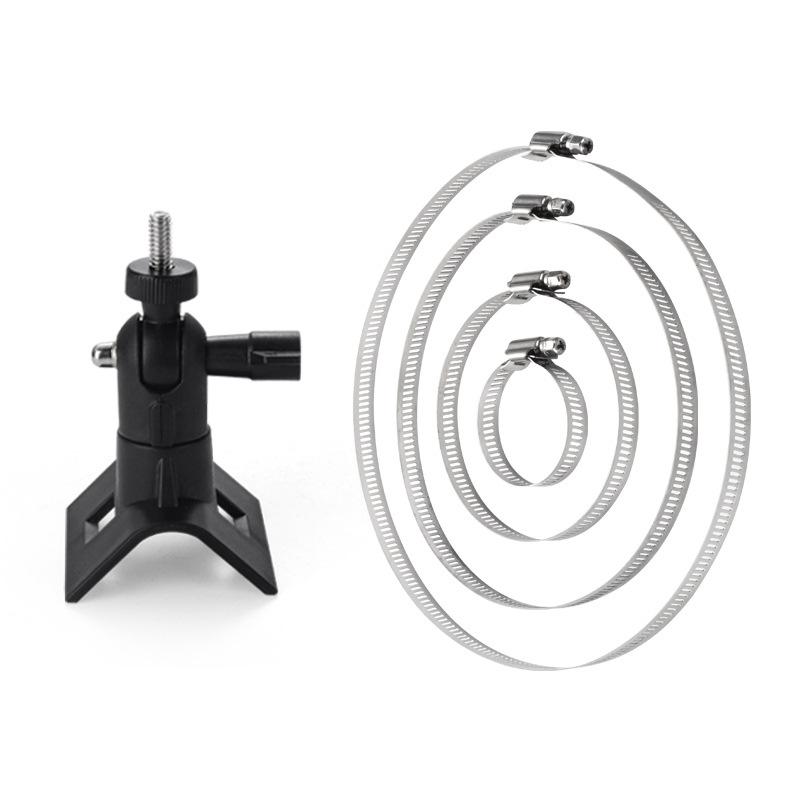 Camera Mount Pipe Mounting Bracket Adjustable Stainless Hose Clamp Hoop Outdoor Camera Pipe Poles Mount Bracket чёрный