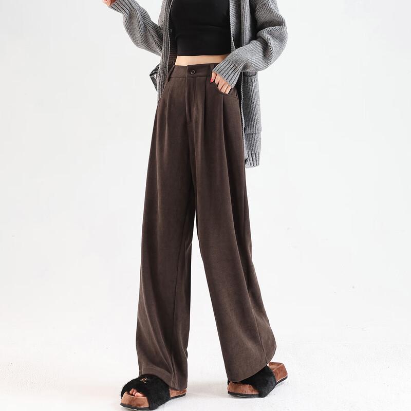 TonLion 2024 Women's Casual Loose Pleated Straight-Leg Pants
