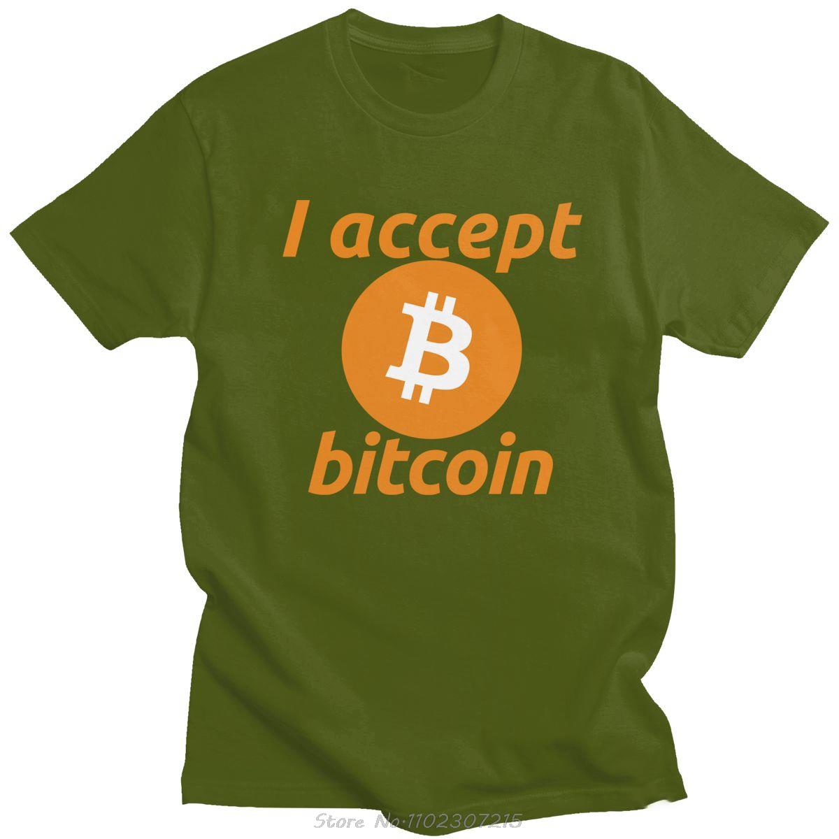 

Cool I Accept Bitcoin T Shirt Men s O-neck Short-Sleeve Cryptocurrency Printed Tshirt Pure Cotton Streetwear Blockchain Tee Tops 4XL