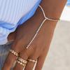 Youthway Luxury White Zirconia Linked Bracelet Stainless Steel  Gold Color Women'S Bracelet Suitable For Wearing To Banquets