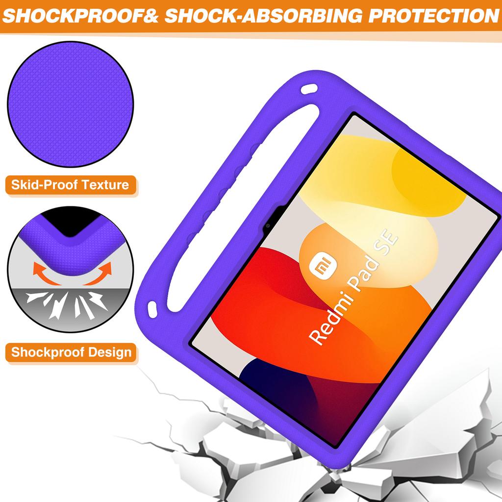 EVA Case For Xiaomi Redmi Pad SE 2023 11 inch 23073RPBFG Built-in Kickstand Cover Kids Friendly With Portable Holder Shockproof