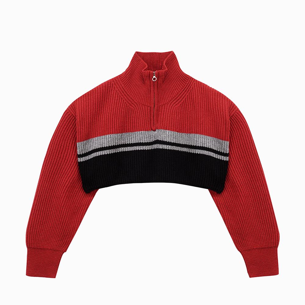 I Earth W-Crop Knit [Red] Red/Free