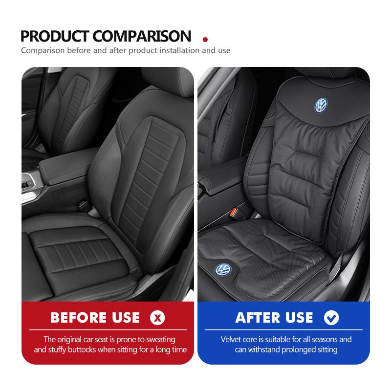 Car Velvet Airhole Seat Pad Perforated Leather Non Slip Cushion For Volkswagen VW Golf 4 5 6 7 Polo Jetta Sagitar Magotan Passat