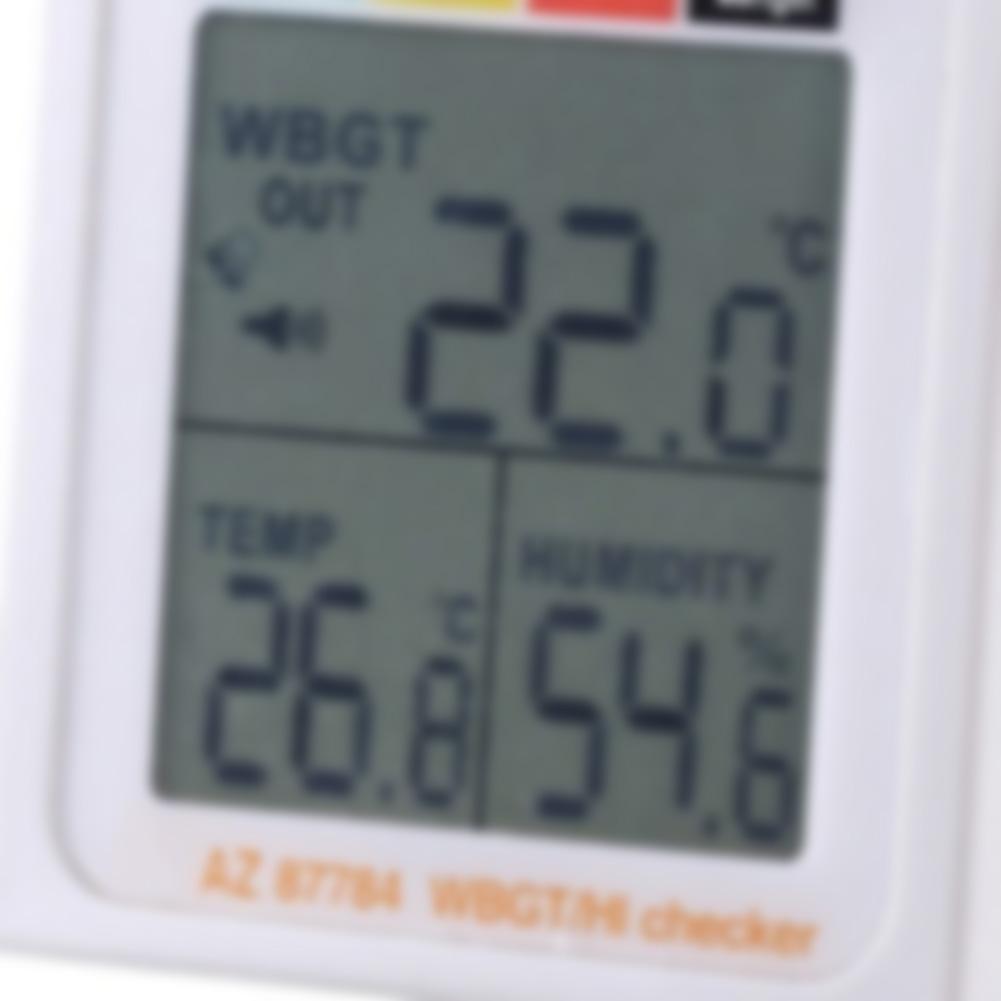 WBGT Thermal Index Meter for Real Time Environmental Monitoring with 75 dB Alarm and Four Level Hazard Indication