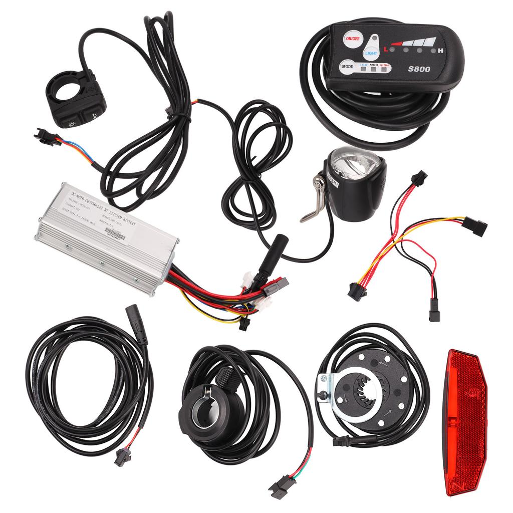 36V 48V 750W 25A Controller Kit S800 Display Front Rear Lights 2 In 1 Switch Configuration for 750W Motor Electric