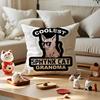 Sphynx Cat Cushion Cover Anti-dustmite Pillowcase Invisible Zipper Silky Short Plush Sofa Cushion Cover