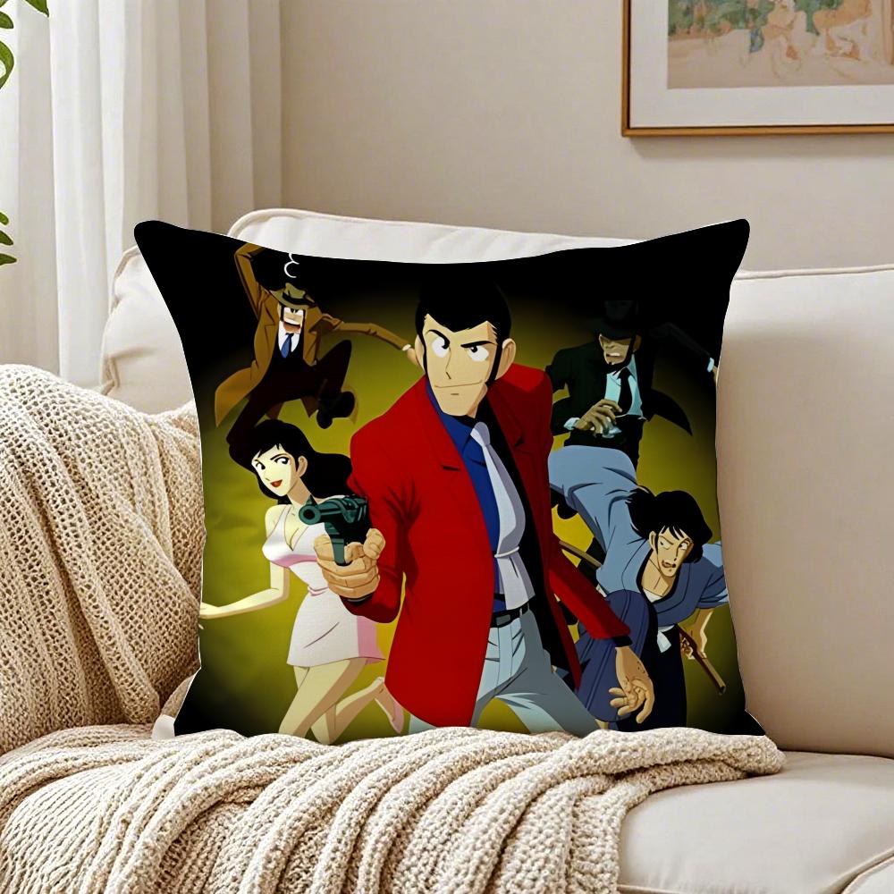 Lupin the Third Anime Cushion Cover Pillowcase Antidustmite Living Room Sofa Decor Cushion Room