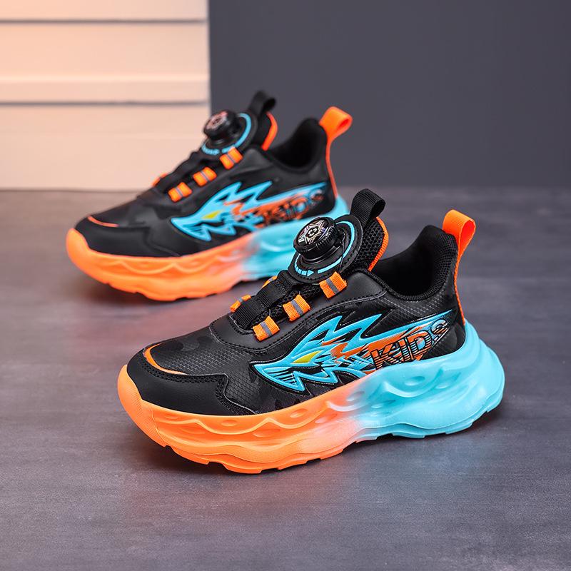 Chaussures de Running Imperméables en Cuir pour Garçons - Tendance Automne/Hiver 2025, Baskets de Sport Antidérapantes pour Enfants Moyens/Grands
