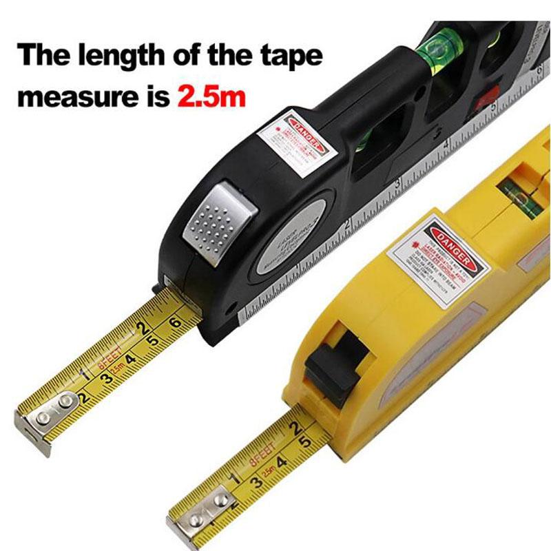 Multipurpose Level Laser Horizon Vertical Measure Tape Horizontal Ruler 4 In 1 Infrared Laser Level Cross Line Laser Tape