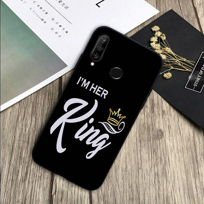 King Queen Couple Lovers For Huawei Nova 11 9 10 SE Y70 Y60 Y90 Y61 Y91 Y73 Y72 12i 11i 8i P30 P40 Lite P60 Pro Case
