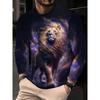 Autumn Men's 3D Printed Crew Neck Long Sleeve T-Shirt