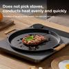 Antihaft-Runde Aluminium-Grillpfanne Tragbar für Outdoor-Camping Haushalt Grillen Backen