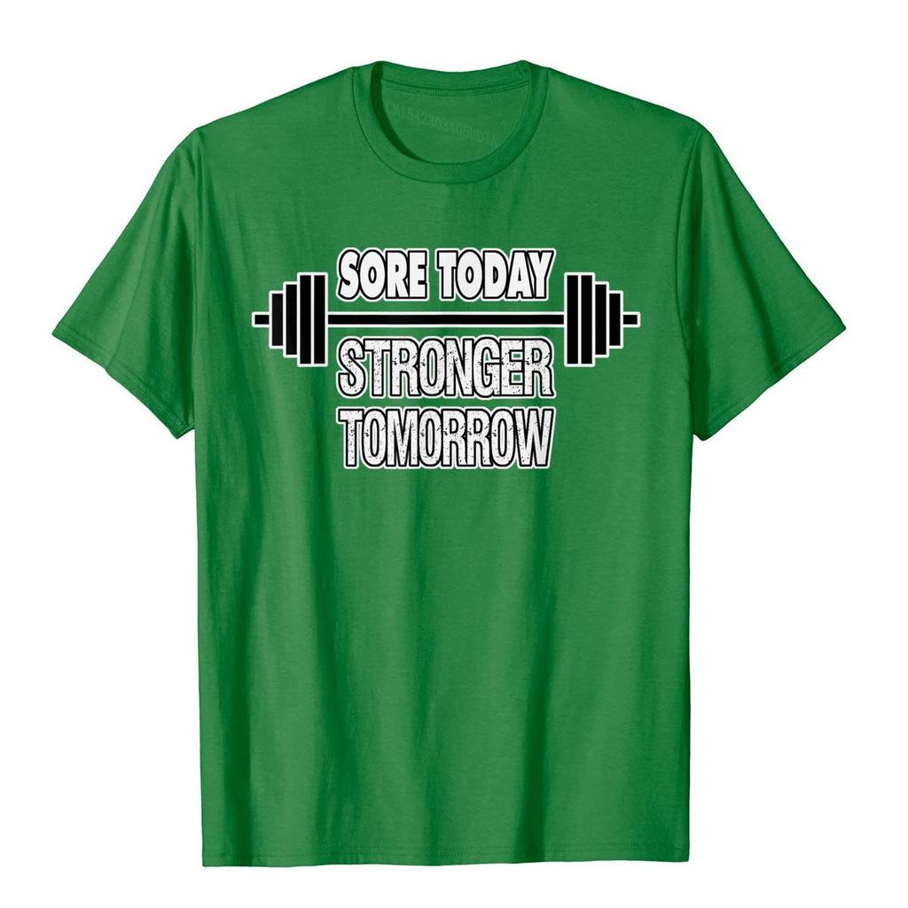 Workout Shirt Sore Today Stronger Tomorrow Lifting TShirt TShirt Printed On T Shirts Cheap Tops Tees Cotton Unisexs Group